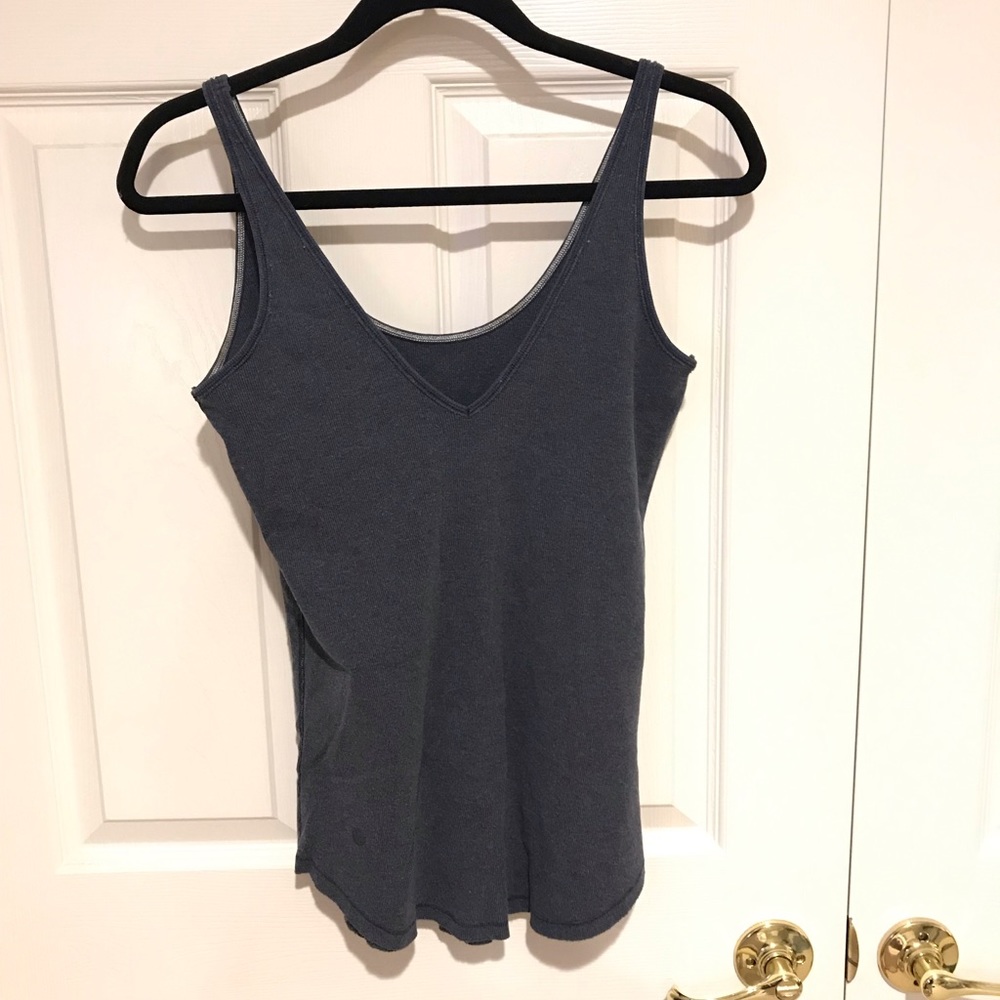 Lululemon dark blue scoop neck/v-neck tank